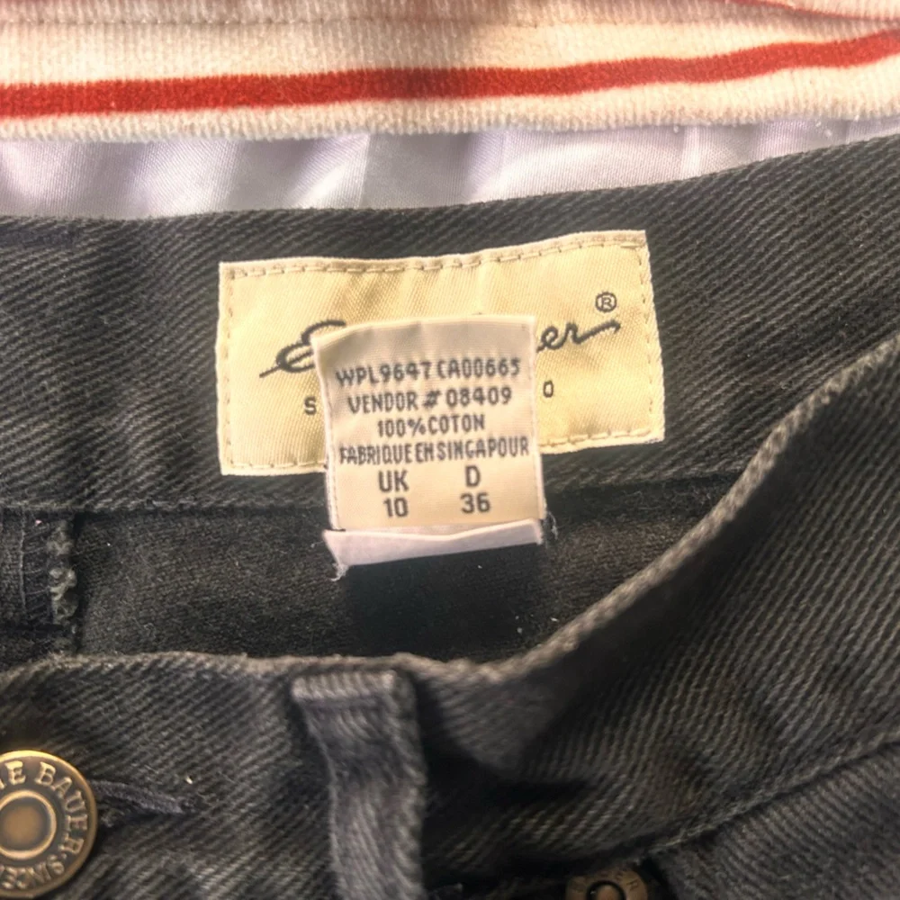 Eddie Bauer charcoal gray Relaxed Fit Capri Cropped Jeans Women’s Size 4 - Picture 12 of 12